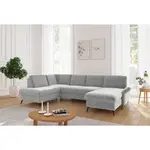 Sit & More SEDACÍ SOUPRAVA, textil, světle šedá