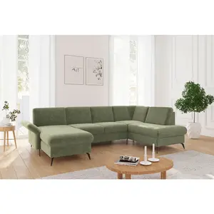 Sit & More SEDACÍ SOUPRAVA, textil, světle zelená