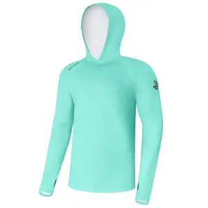 Giants fishing funkční tričko s dlouhým rukávem uv50+ hoodie blue - xl