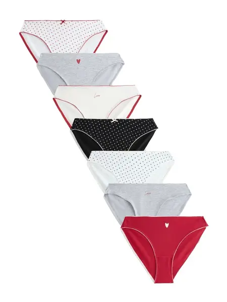 Next Nohavičky  sivá melírovaná / červená / čierna / biela