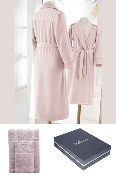 Soft Cotton Darčekové balenie županu, uteráku a osušky QUEEN