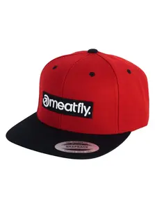 Meatfly kšiltovka Flanker Snapback Basic Logo Red/Black | Černá | Velikost One Size