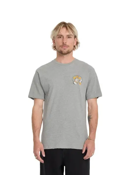 Volcom pánské tričko Meowdy Hth Sst Heather Grey | Šedá | Velikost XL