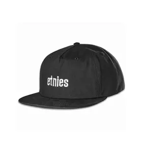 Etnies kšiltovka Icon Embroidery Snapback Black | Černá | Velikost One Size | 100% bavlna