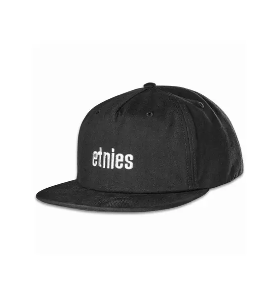 Etnies kšiltovka Icon Embroidery Snapback Black | Černá | Velikost One Size | 100% bavlna