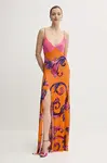 Šaty Versace Jeans Couture oranžová barva, maxi, 78HAO900 JS471