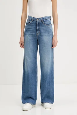 Džíny Tommy Jeans dámské, modrá barva, DW0DW20048