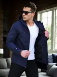 86622 Dewberry Hooded Mens Seasonal Jacket-NAVY BLUE