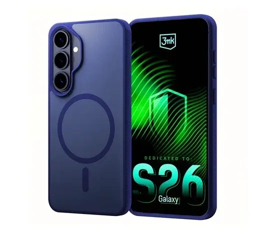 3mk ochranné pouzdro Smoke MagCase pro Samsung Galaxy S26+, modrá