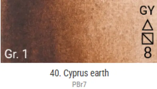 Akvarelové barvy Grand Godet – 40 Cyprus Earth