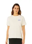 Rip curl dámské tričko Ocean Break Relaxed Bone | Bílá | Velikost M | 100% bavlna