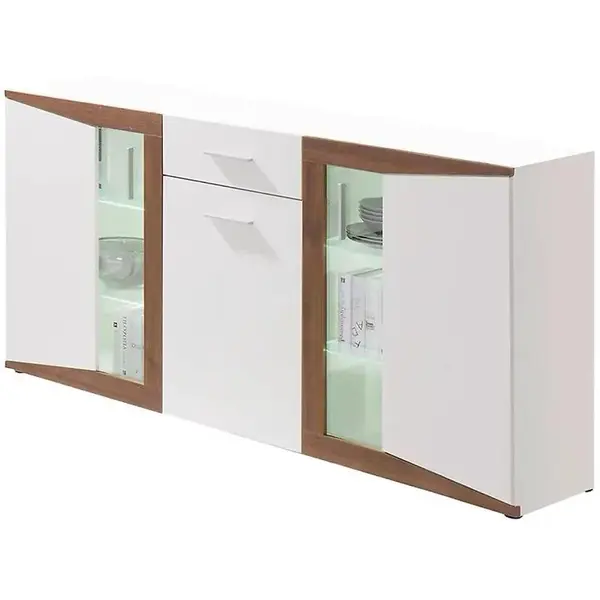 Komoda Piano 167 cm Bílý/Orech