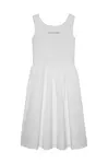 Dívčí šaty Calvin Klein Jeans bílá barva, midi, IG0IG02908