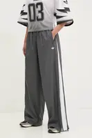 Tepláky adidas Originals WOVEN TP dámské, šedá barva, hladké, JY8880