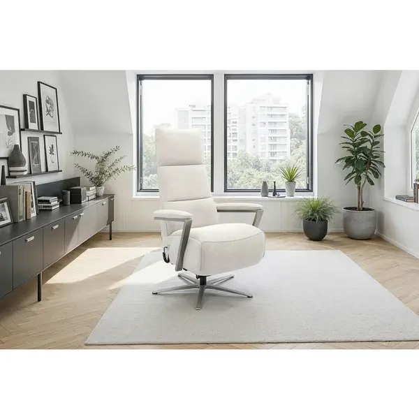 Sit & More RELAXAČNÍ KŘESLO, textil, krémová