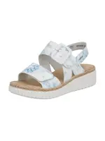 Rieker Remienkové sandále  kráľovská modrá / svetlomodrá / biela