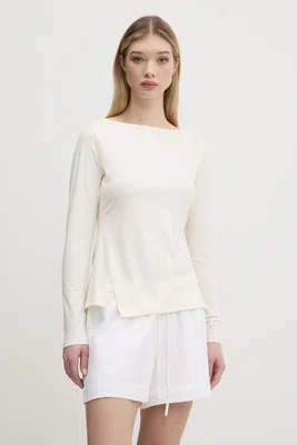 Halenka Abercrombie & Fitch dámská, béžová barva, hladká, KI139-5210