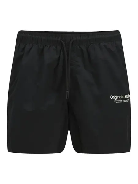 JACK & JONES Plavecké šortky 'NAXOS'  čierna / biela