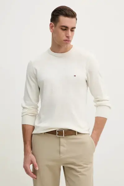 Svetr s příměsí lnu Tommy Hilfiger