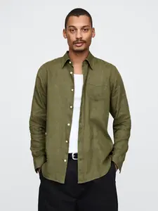 GAP Lněná košile Classic Shirt - Pánské