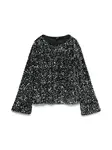 VERO MODA Blúzka 'VMBELLA'  čierna / strieborná