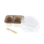 Zopa Silikonový svačinový box s příborem velký, Sand Beige 2
