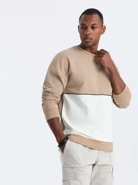 Ombre Men's OVERSIZE sweatshirt with contrasting color combination