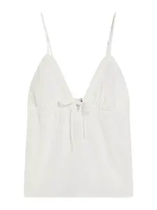 Bershka Top  šedobiela