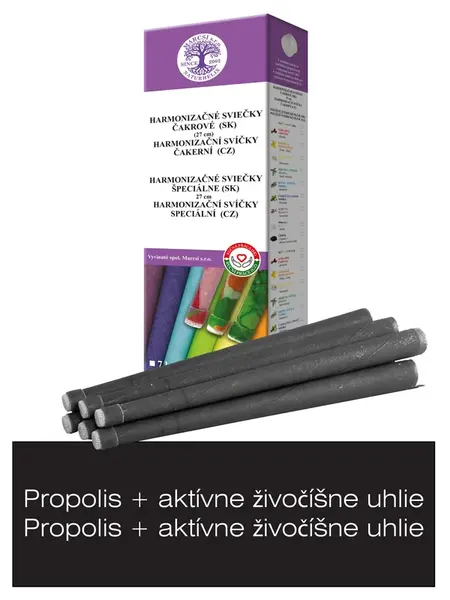 Čakrové sviečky Čierne (set5)
