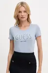 Tričko Guess dámské, modrá barva, W5YI05 J1314