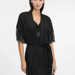 Černý dámský saténový župan ORSAY - Dámské