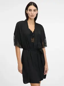 Černý dámský saténový župan ORSAY - Dámské