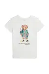 Bavlněné tričko Polo Ralph Lauren bílá barva, 313971122002