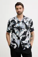 Košile Tommy Hilfiger pánská, černá barva, regular, MW0MW39449