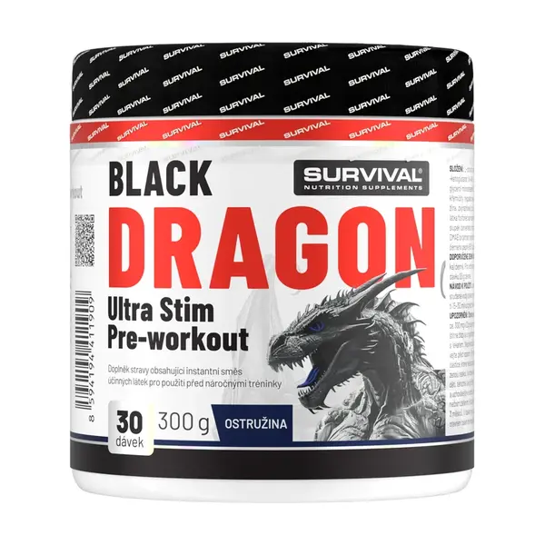 Survival Black Dragon Ultra Stim Pre-workout 300 g ostružina