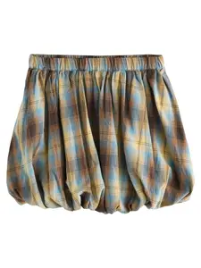 Next Sukňa  modrá / hnedá / žltá