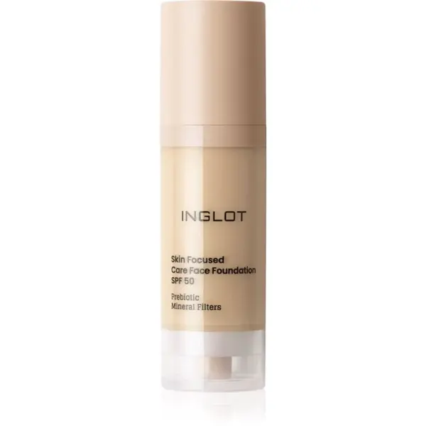 Inglot Skin Focused Care Face Foundation SPF 50 krycí make-up SPF 50 odstín 301 Light Olive 30 ml