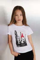 Dětské bavlněné tričko Patrizia Pepe W103 bílá barva, 7M0892