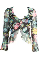 Květinová halenka s dlouhými rukávy