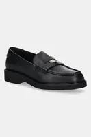 Kožené mokasíny Tommy Hilfiger CREST SQUARISH TOE PENNY LOAFER