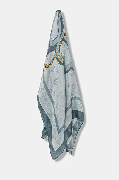 Šátek Guess KEFIAH dámský, modrá barva, AW5350 VIS03