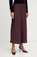 Sukně Guess SIBILLA vínová barva, maxi, áčková, W5YD55 WF1T2