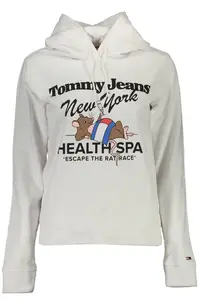 Bílá mikina Tommy Hilfiger s kapucí