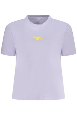 CALVIN KLEIN WOMEN'S SHORT SLEEVE T-SHIRT PURPLE