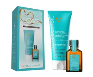Dárková sada pro hladké a hydratované vlasy Moroccanoil Stylers You Love For Soft  a  Silky Styles + dárek zdarma
