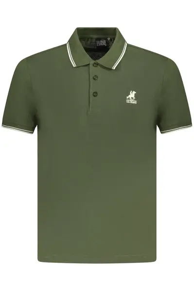 Pánské zelené polo triko s krátkým rukávem