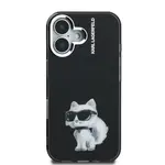 Zadní kryt Karl Lagerfeld IML Aquarelle Choupette Apple iPhone 16, černá