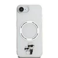 Zadní kryt Karl Lagerfeld IML Karl and Choupette MagSafe pro Apple iPhone 16e, transparentní
