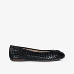 Black leather ballet flats Geox Palmaria - Women's