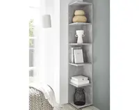 Rohový regál Corner Light, šedý betón%